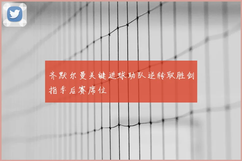 齐默尔曼关键进球助队逆转取胜剑指季后赛席位